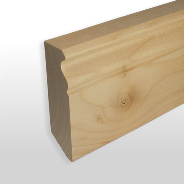 Massivholz-Sockelleiste Berliner Profil 60mm - Ahorn roh