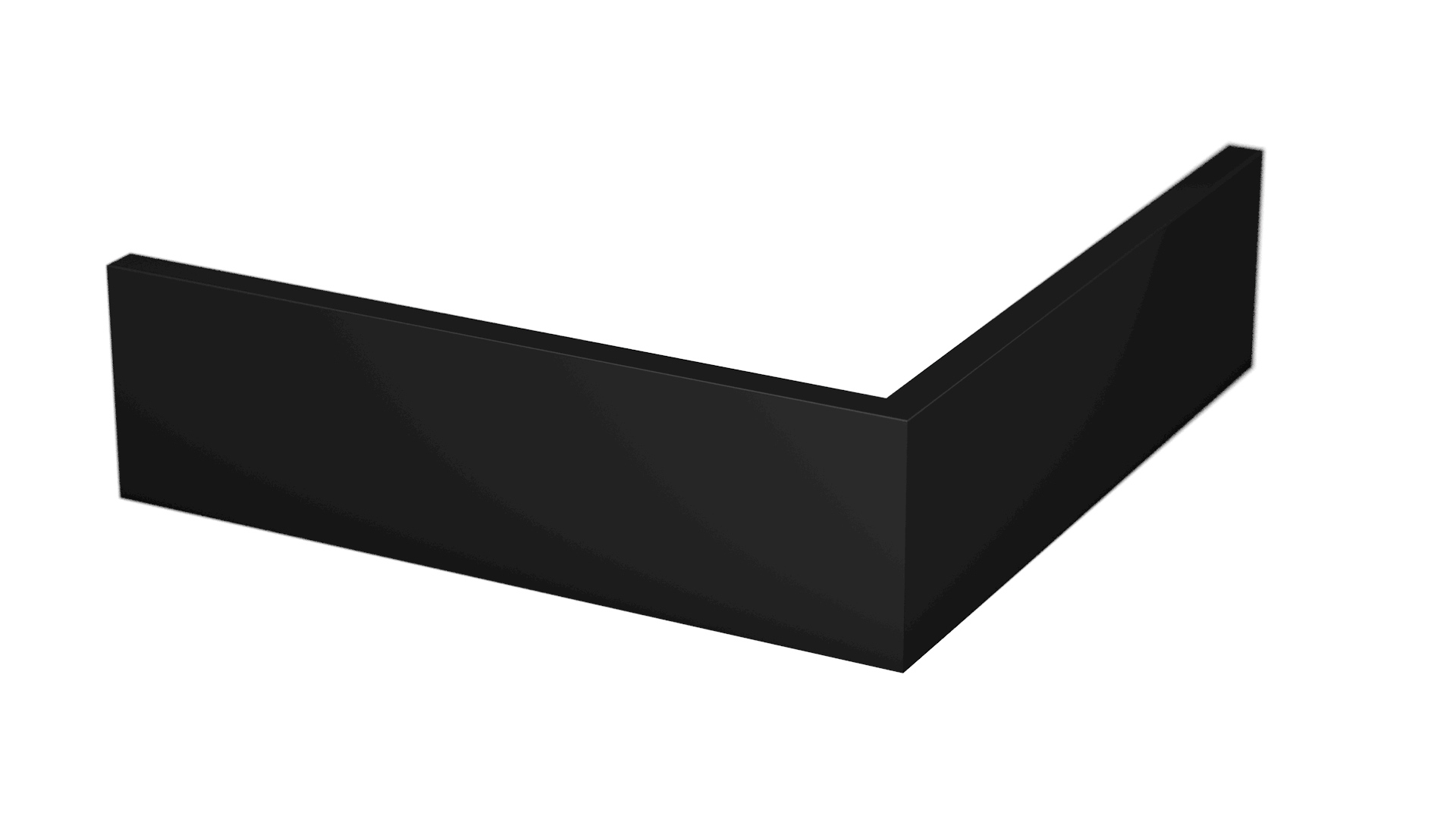 Außenecke für Aluminium-Clips-Sockelleiste 10 x 60mm Schwarz