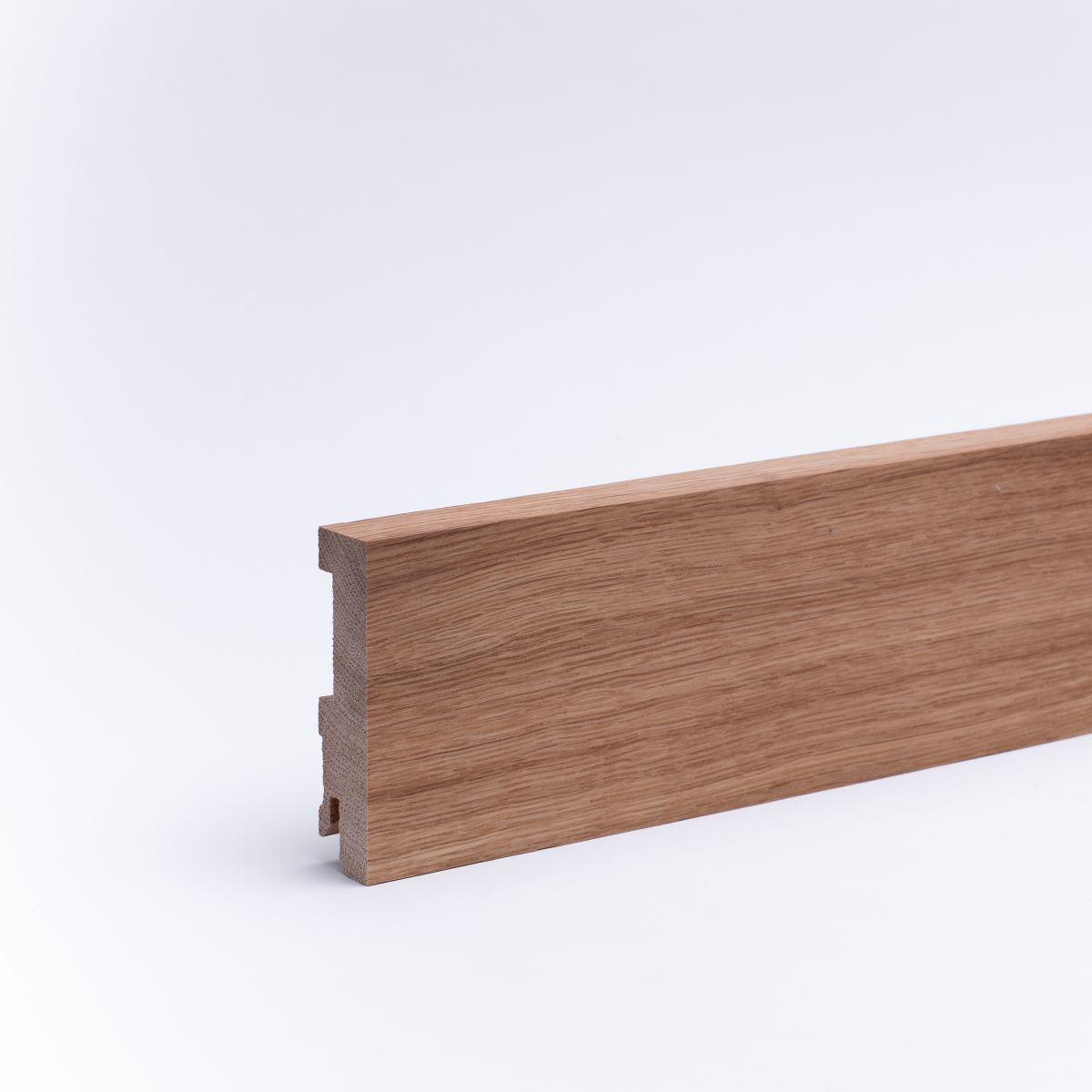 Vierkant Massivholz-Sockelleiste 80 mm - Eiche geölt