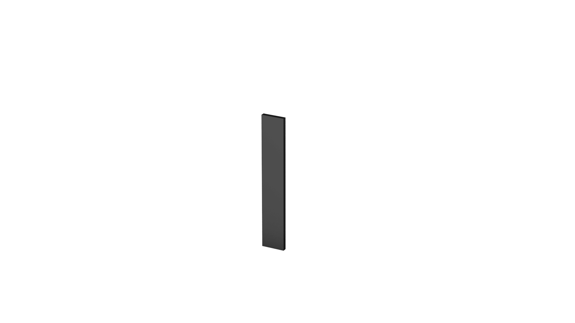 Endstück für Aluminium-Clips-Sockelleiste 10 x 60 mm Schwarz