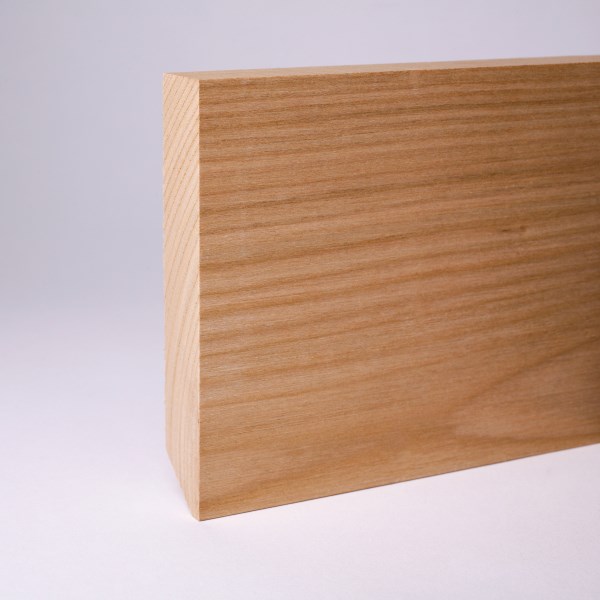 Vierkant Massivholz-Sockelleiste 120mm - Kirsche roh