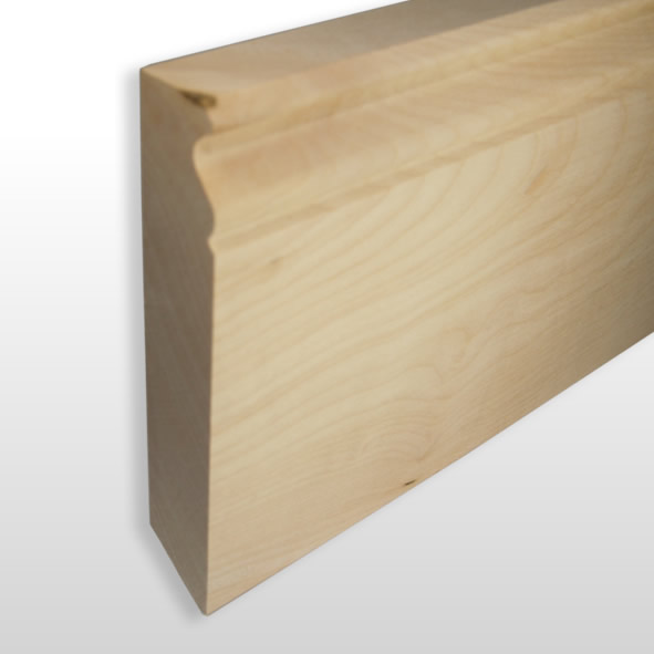 Massivholz-Sockelleiste Berliner Profil 120mm - Ahorn roh