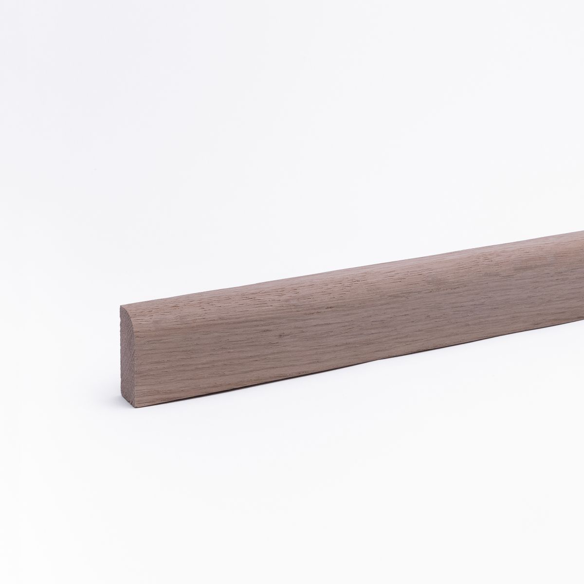 30 lfm Leiste massiv Eiche 38 x 19mm mit abgerundeter Vorderkante roh