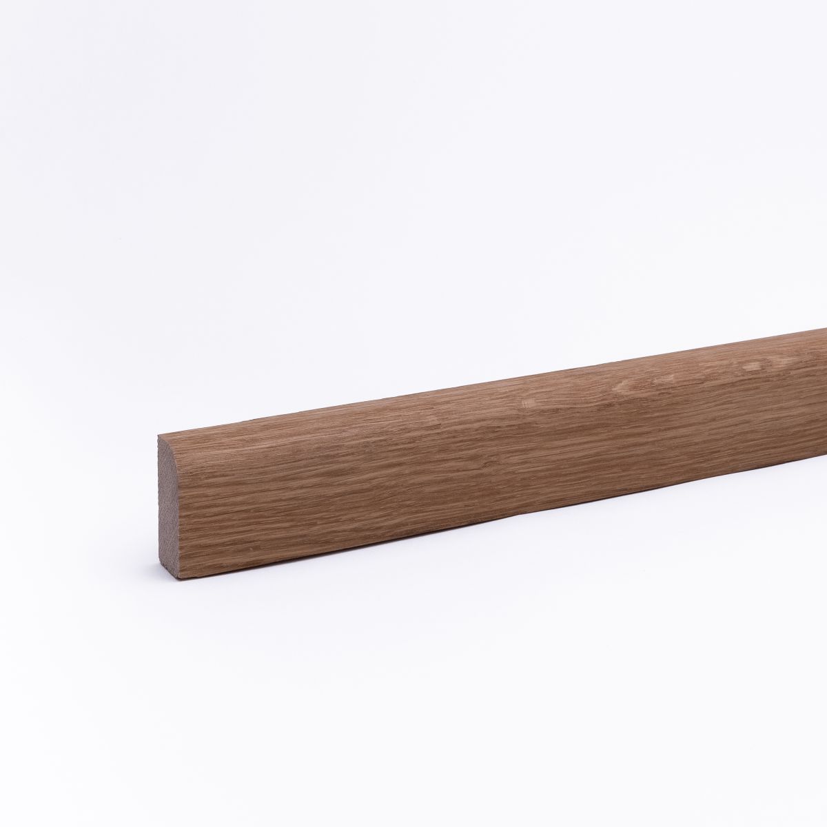 30 lfm Leiste massiv Eiche 38 x 19mm mit abgerundeter Vorderkante geölt