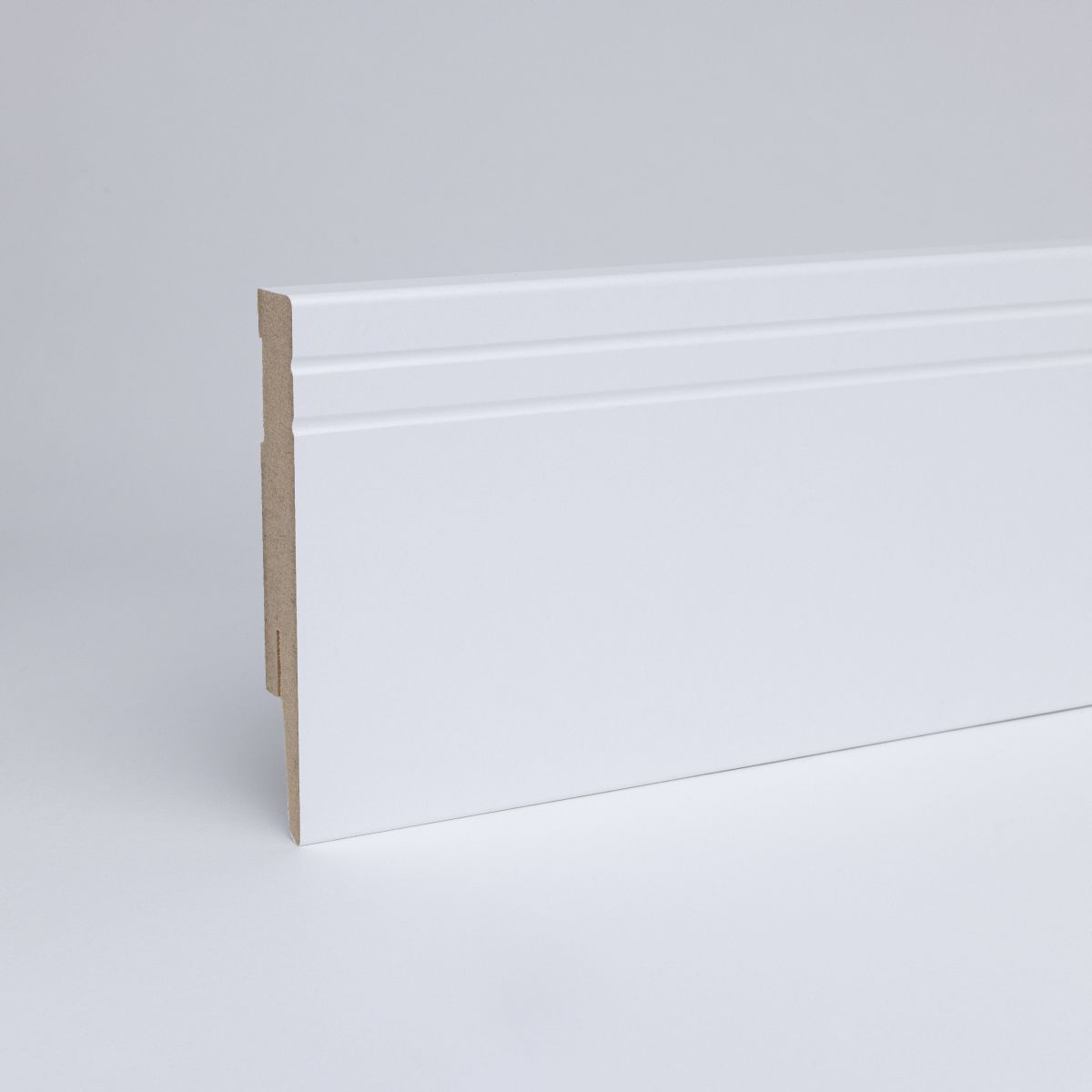 Sockelleiste Cottbusser Profil 100 mm MDF - Weiß