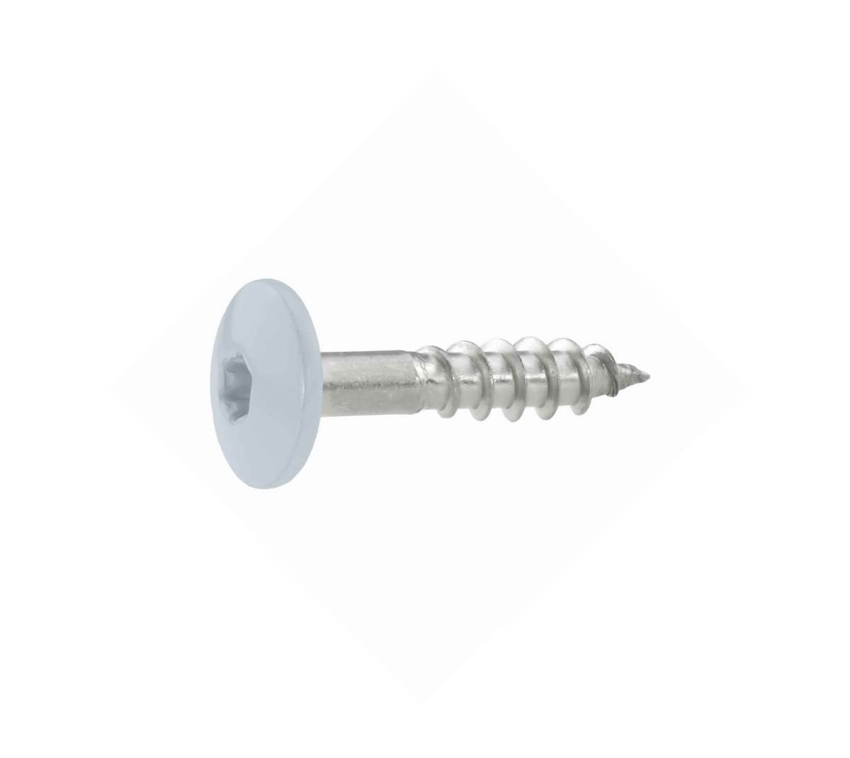 100x Befestigungsschrauben Edelstahl 4,8x38 - grau