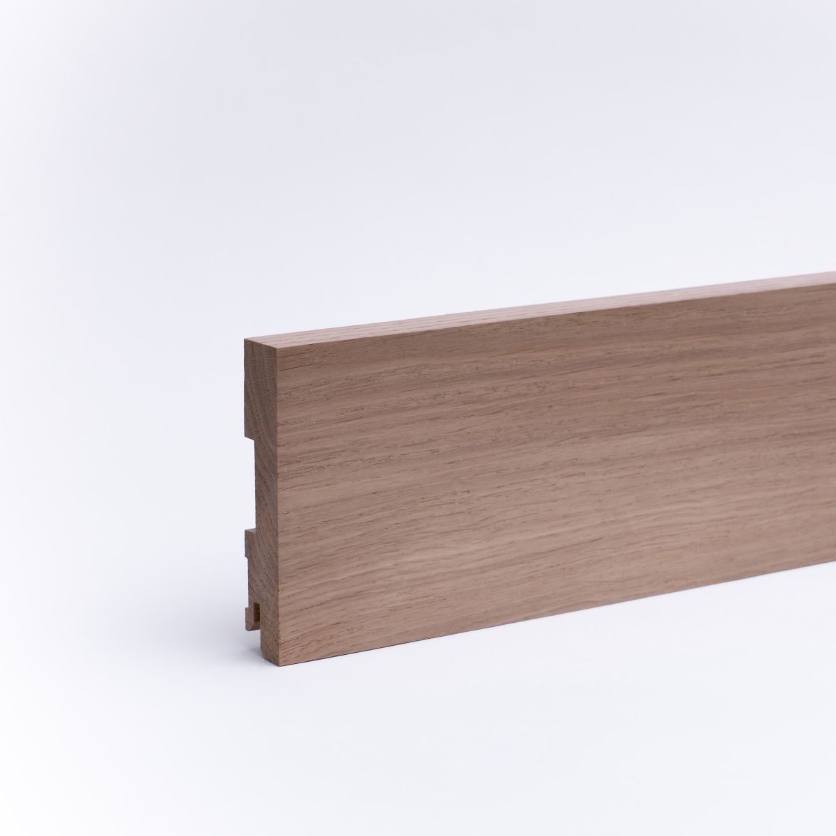 Vierkant Massivholz-Sockelleiste 100 mm - Eiche gelackt