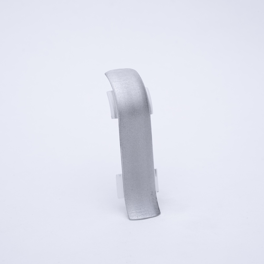 Verbinder für Metallsockelleiste Aluminium gebürstet