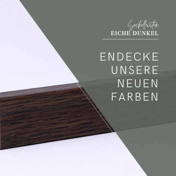 Sockelleiste mit Holzoptik 60mm Eiche dunkel