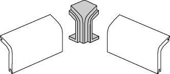 Innenecke für Heizungsrohrverkleidung 90 x 40 mm - Weiß