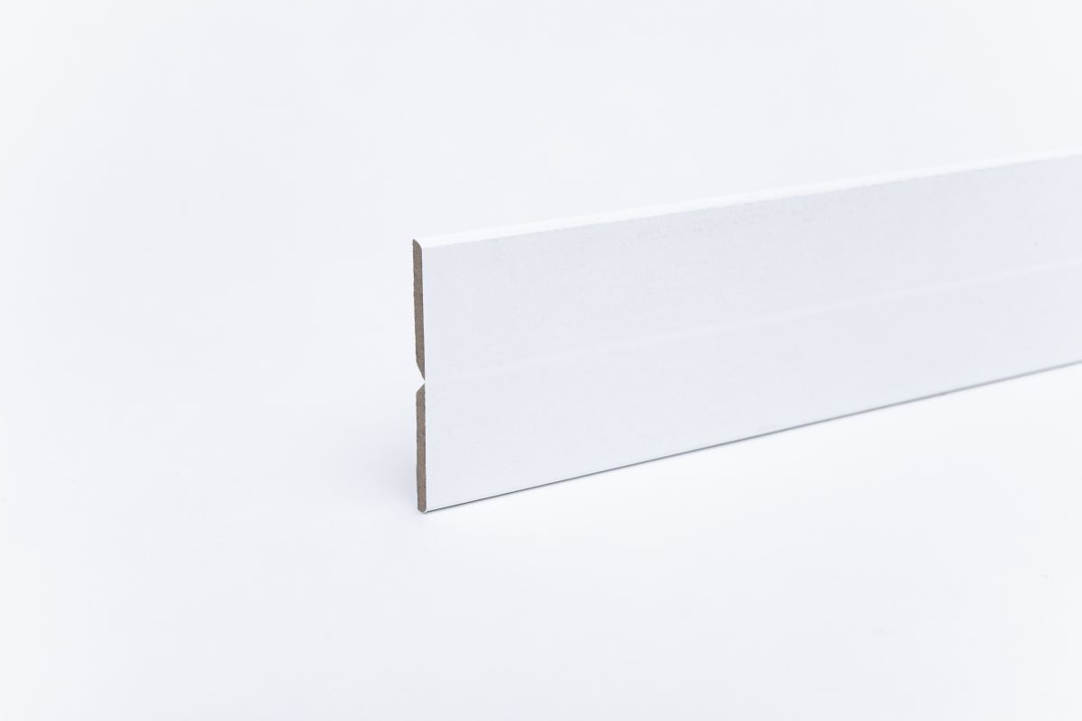 LOGOCLIC Abschlussleiste Weiß Hochglanz (L x B x H: 260 cm x 36 mm x 16 mm,  MDF)